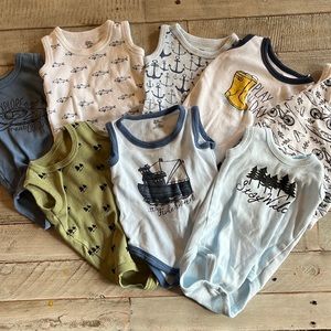 Set of 8 yoga sprout tank onesies size 3-6 month